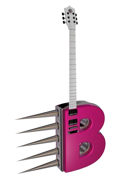 Letter b guitar — Stock Photo, Image