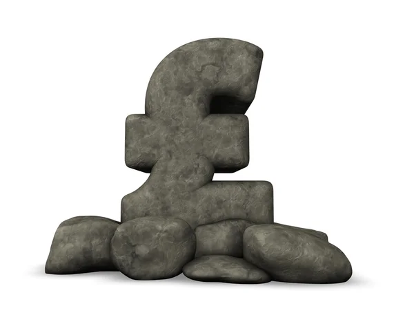 Libra esterlina símbolo de pedra — Fotografia de Stock