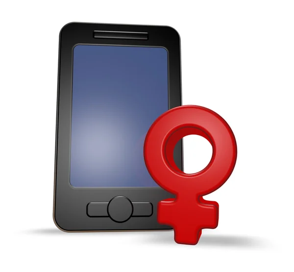 Female smartphone — Stock Photo, Image
