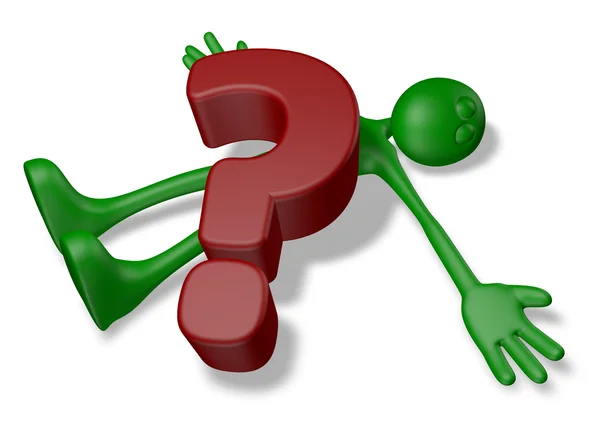 Dead by question mark — Stock Photo, Image