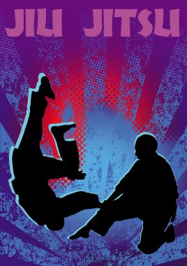Dövüş sanatları poster karate, iaido, kendo, judo, jiu-jitsu