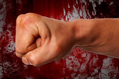 Karate Power Fist Background. clipart