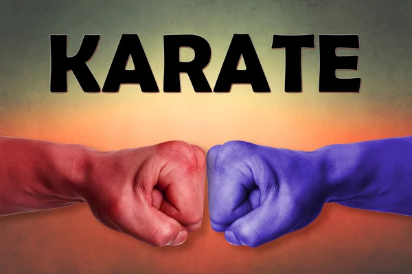 Karate Power Faust Hintergrund. — Stockfoto