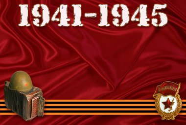 Zafer savaş WW 2 kırmızı arka plan