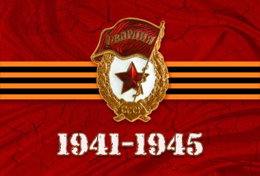 Zafer savaş WW 2 kırmızı arka plan