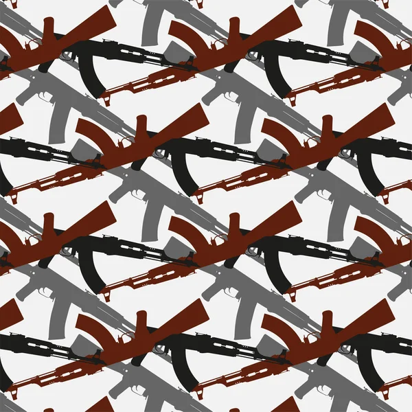 Russo Arma Kalashnikov Padrão Design Tático —  Vetores de Stock