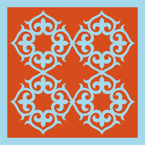 Asian Kazakh Nomadic Tribes Background Ethnic Patterns — Image vectorielle