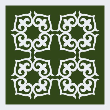 Arka planda Asyalı göçebe kabileler var. Etnik desenler.