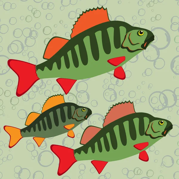 Прекрасная Рыба Рыбалка Узоров Прекрасное Летнее Хобби Векторный Плакат Eps — стоковый вектор