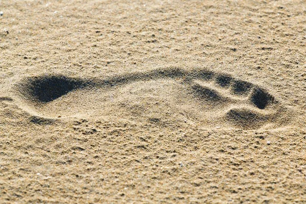 Texture Sea Beach Sand Footsteps — Zdjęcie stockowe