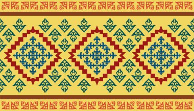 Arka planda Kazak göçebe kabileler var. Etnik kalıplar. Göçebe gelenekleri, Kazak bozkırları, Asya Moğol Kafkasları