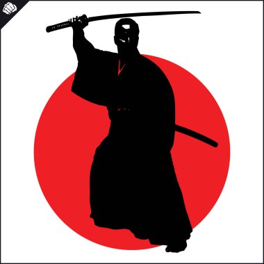 Martial art colored symbol, logo. Karate creative design emblem.