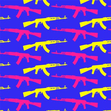 Russian soviet Army Kalashnikov Machine gun AK camouflage military pattern tactical urban design.