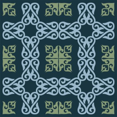 Arka planda Kazak göçebe kabileleri