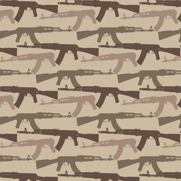 Russian Soviet Army Kalashnikov Machine Gun Camouflage Military Pattern Tactical — ストックベクタ