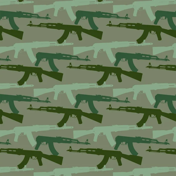 Russian Soviet Army Kalashnikov Machine Gun Camouflage Military Pattern Tactical — Διανυσματικό Αρχείο