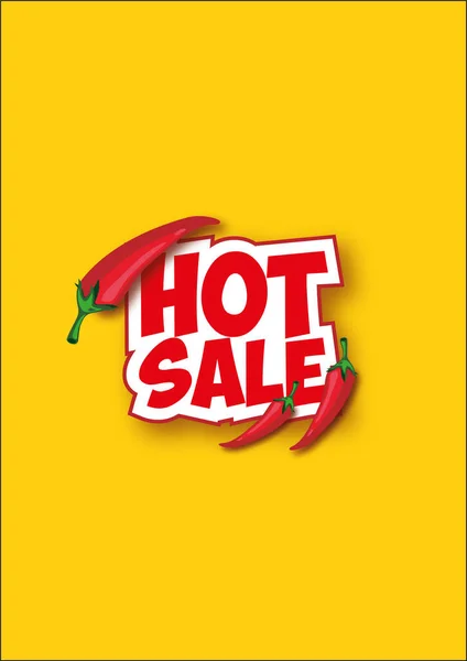 Hot Sale Yellow Banner Red Pepper Background Texture Vector Eps — Archivo Imágenes Vectoriales