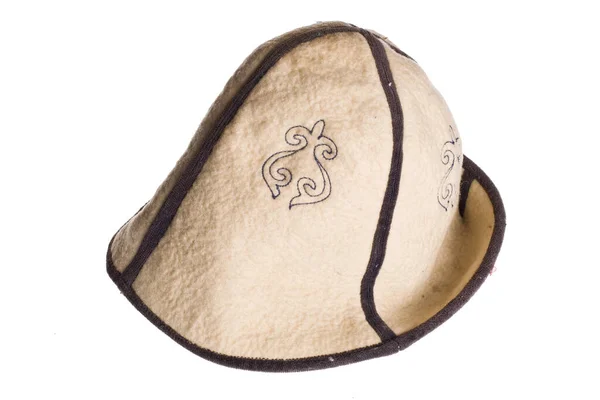 Kyrgyz National Cap Felt Cap High Quality Photo — Stockfoto