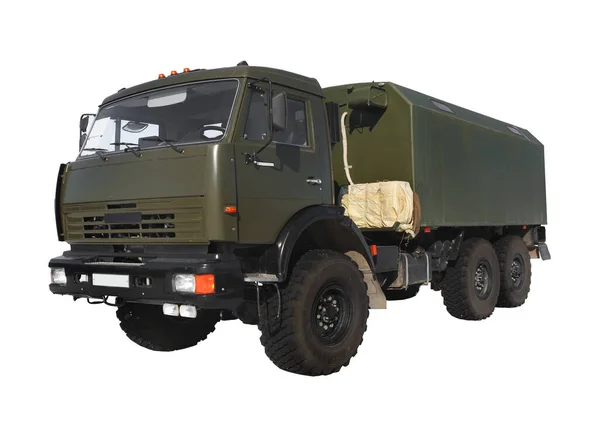 Huge Powerful Army Russia Ukraine Khaki Truck Kamaz High Quality — Stock Photo, Image