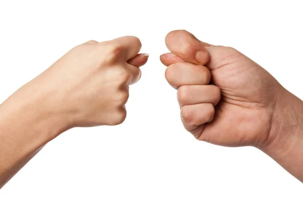 Hand Power Fist Gesture Isolated White — Stockfoto