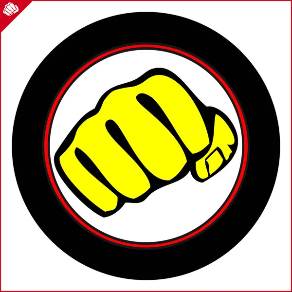 Martial Art Colored Symbol Logo Karate Creative Design Emblem — Vector de stock