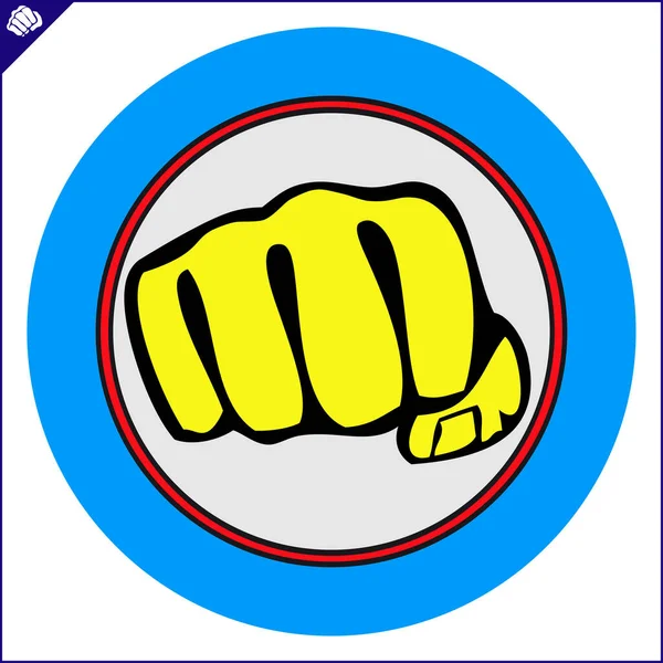 Martial art colored symbol, logo. Karate creative design emblem.