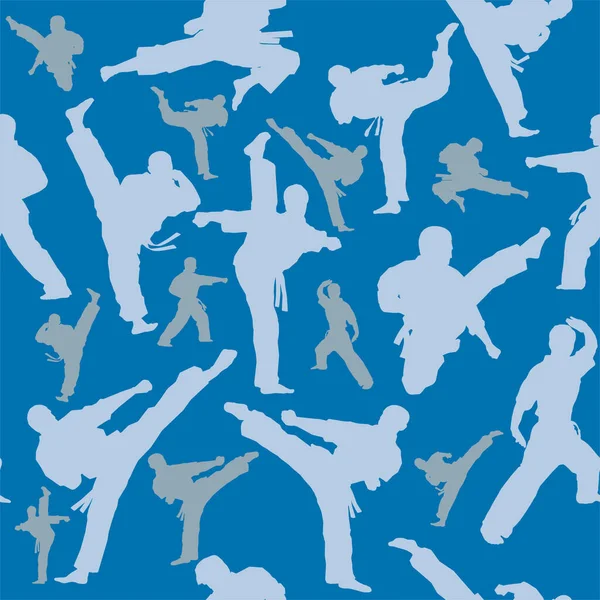 Original Pattern Martial Arts Print Sports Equipment Fighters Vector Eps — ストックベクタ