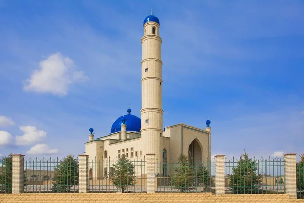 Beautiful Muslim Mosque Blue Skies Grass High Qualiti Photo — Foto de Stock