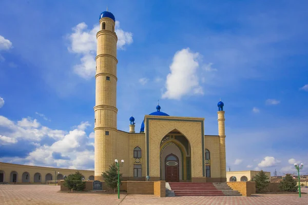 Beautiful Muslim Mosque Blue Skies Grass High Qualiti Photo — Foto de Stock