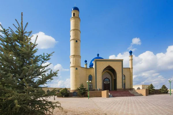 Beautiful Muslim Mosque Blue Skies Grass High Qualiti Photo — Foto Stock