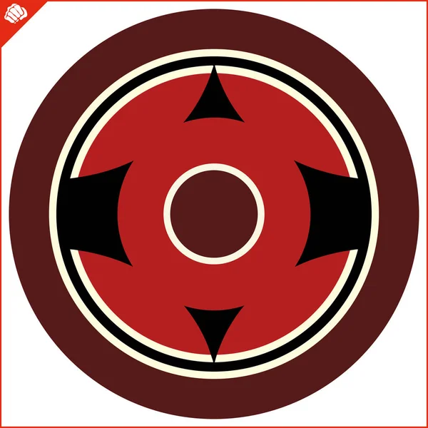 Martial Art Colored Emblem Symbol Martial Arts Kyokushinkai — Vettoriale Stock