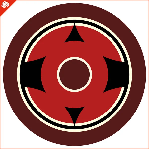 Martial Art Colored Emblem Symbol Martial Arts Kyokushinkai — 图库矢量图片