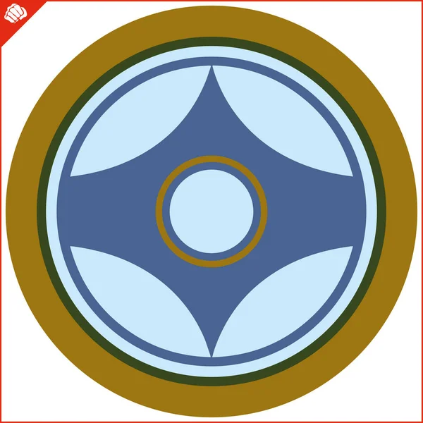 Martial Art Colored Emblem Symbol Martial Arts Kyokushinkai — 스톡 벡터