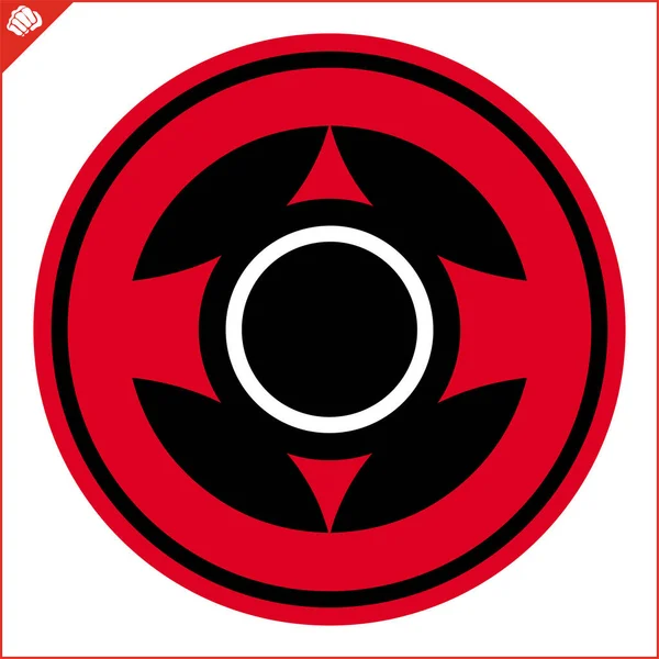 Martial Art Colored Emblem Symbol Martial Arts Kyokushinkai — Stockvektor