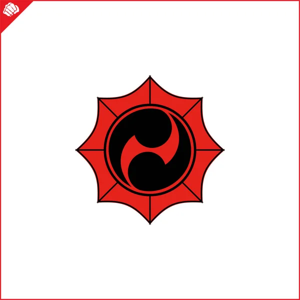 Martial Art Colored Emblem Symbol Martial Arts Dzesinmon Karate — Stok Vektör