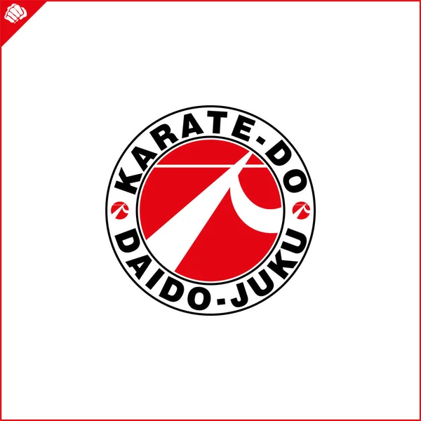 Emblem Symbol Martial Arts Daido Juku Kudo Karate — Stok Vektör