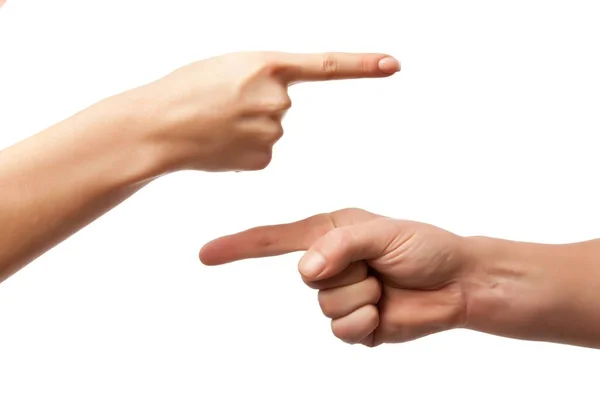 Hand Power Fist Gesture Isolated White — Stockfoto