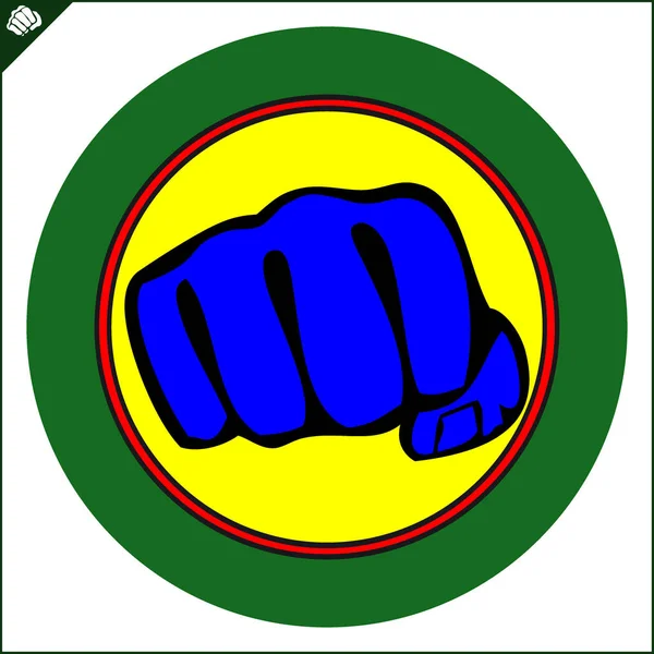 Martial Art Colored Symbol Logo Karate Creative Design Emblem Vector —  Vetores de Stock