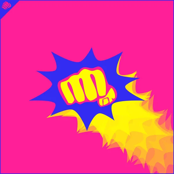 Combat Simbol Coloré Logo Karaté Design Créatif Emblème — Image vectorielle