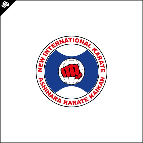 Amblem Dövüş Sanatları Federasyon Logosu — Stok Vektör