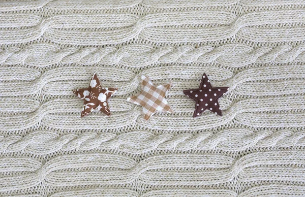 Pequenas Estrelas Natal Ornamento Fundo Malha Perfeito Para Cartão Saudação — Fotografia de Stock