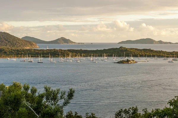 Britse Maagdeneilanden Caribisch Uitzicht Vanaf Great Camanoe Island Naar Trellis — Stockfoto
