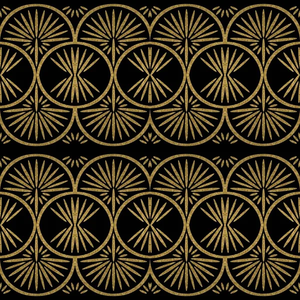Inconsútil patrón de repetición Azulejo Oro Negro — Foto de Stock