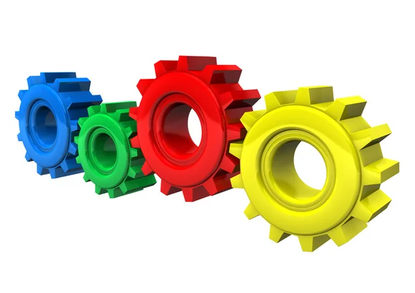 Colored Gears — Stock Photo, Image