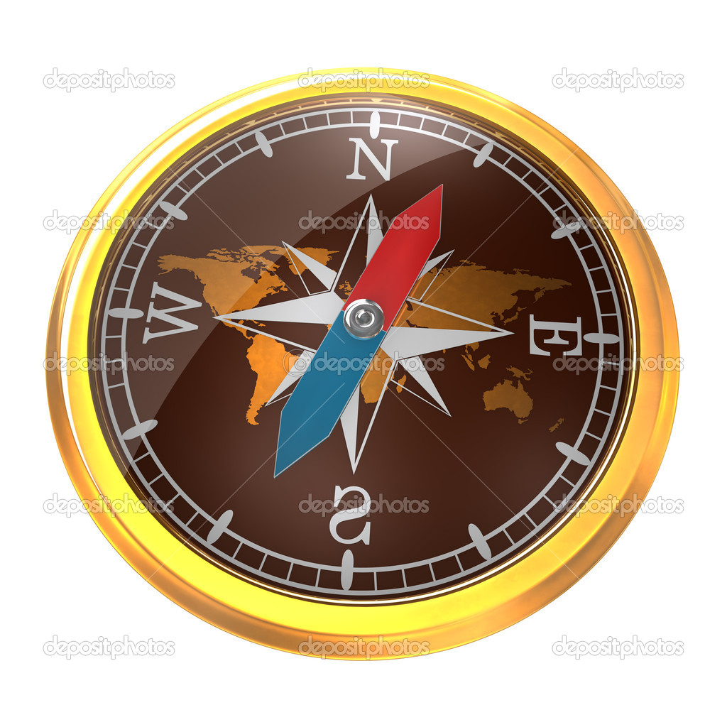 Golden Kompass With Glass Stock Photo by ©limbi007 12869138