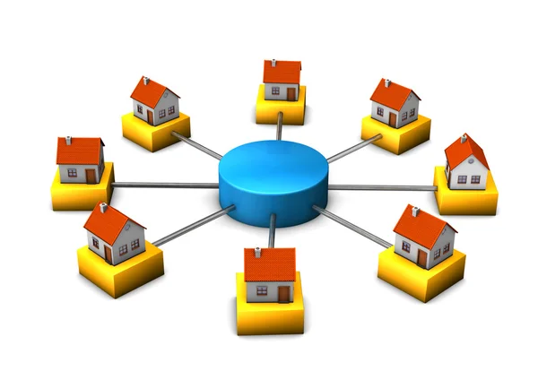 Connected Homes — Stock Photo, Image