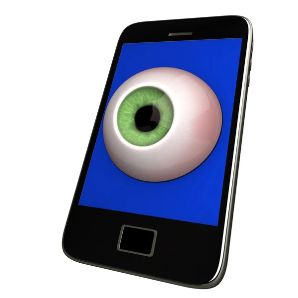 Smartphone com olho — Fotografia de Stock
