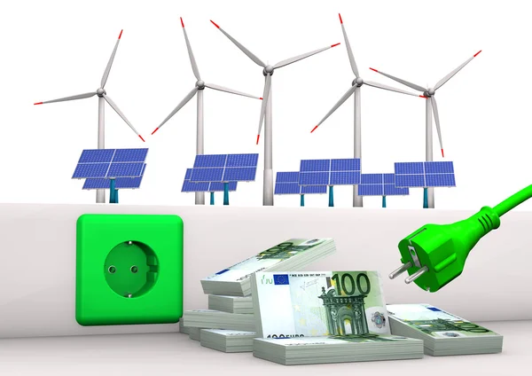 Energía verde cara — Foto de Stock