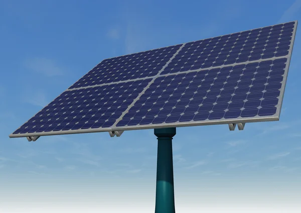 太陽電池パネルの青い空 — ストック写真