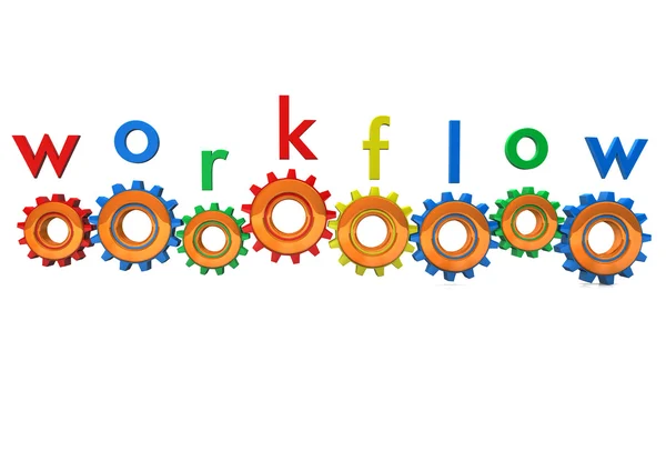 Workflow Gears — Stock Photo, Image